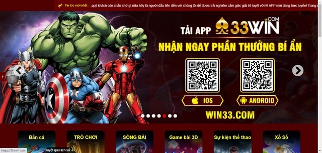 33WIN - nhà cái trực tuyến mới nổi tại thị trường Việt Nam